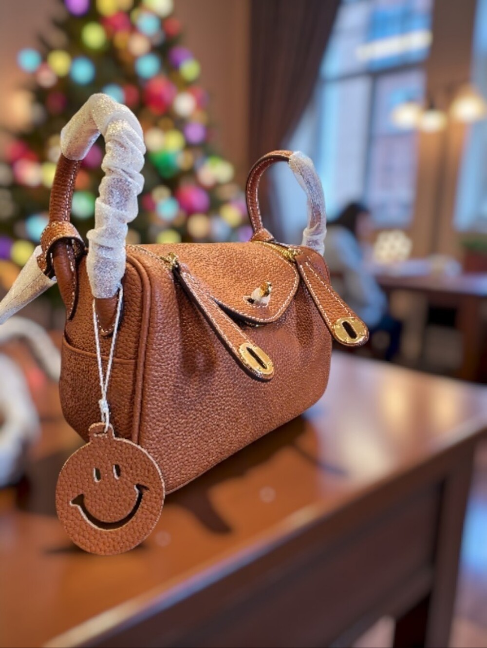 SALE!! Mini Tan Pebble Leather Shoulder or Crossbody Bag - Picture 7 of 7